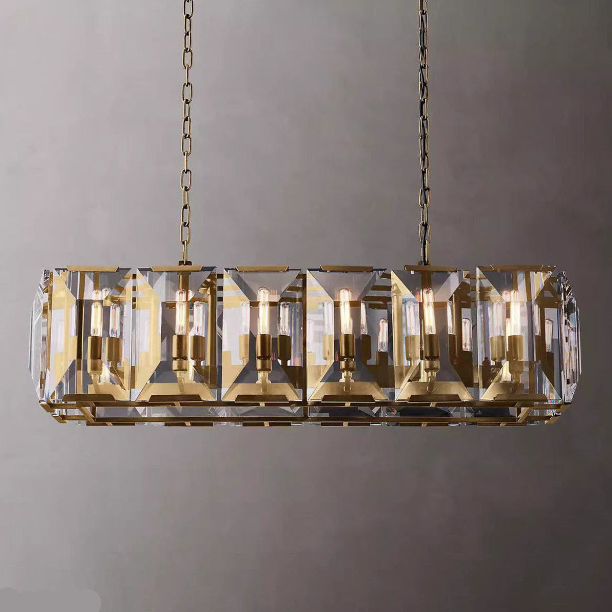 Antizer Harlow Multi Crystal Rectangular Chandelier