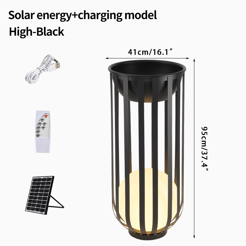 Antizer Solar Flower Stand Outdoor Floor Lamp