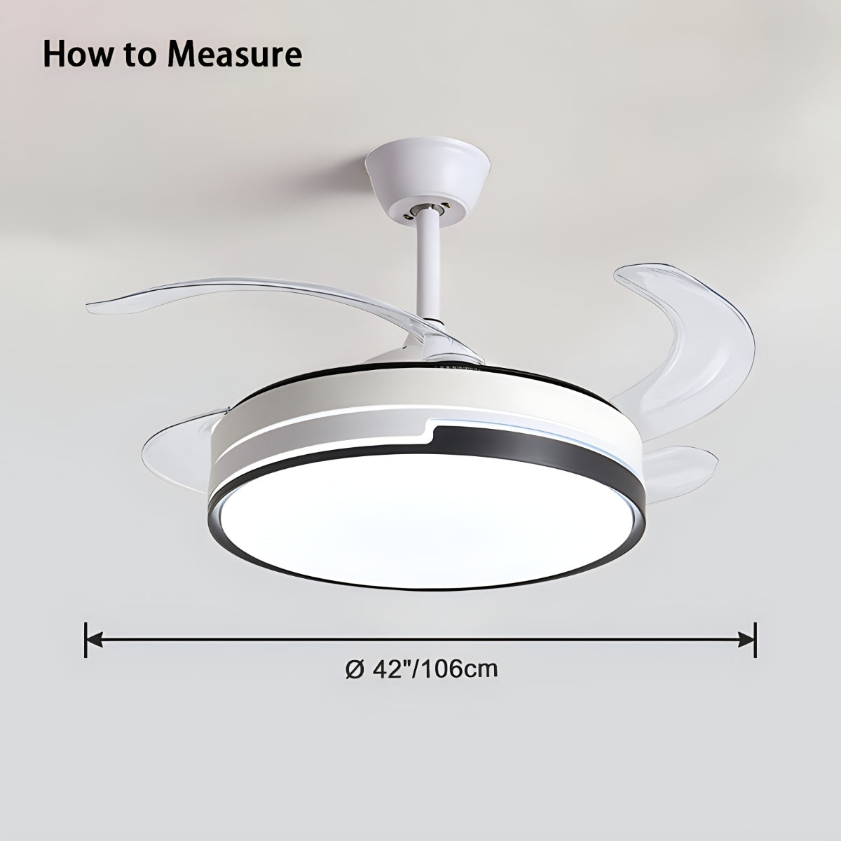 Remote Minimalist Hugger Ceiling Fan