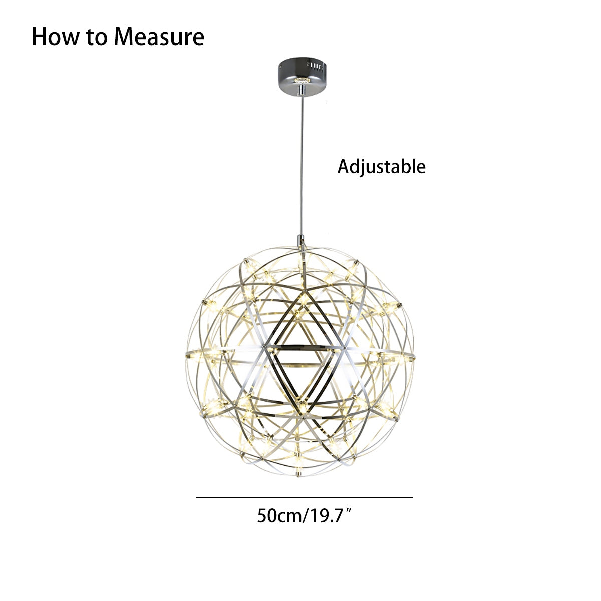 Silver Spark Ball Pendant Light