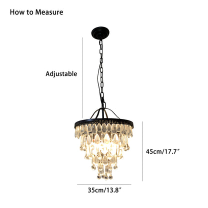 Antizer Droplet Crystal Chandelier for Dining Room