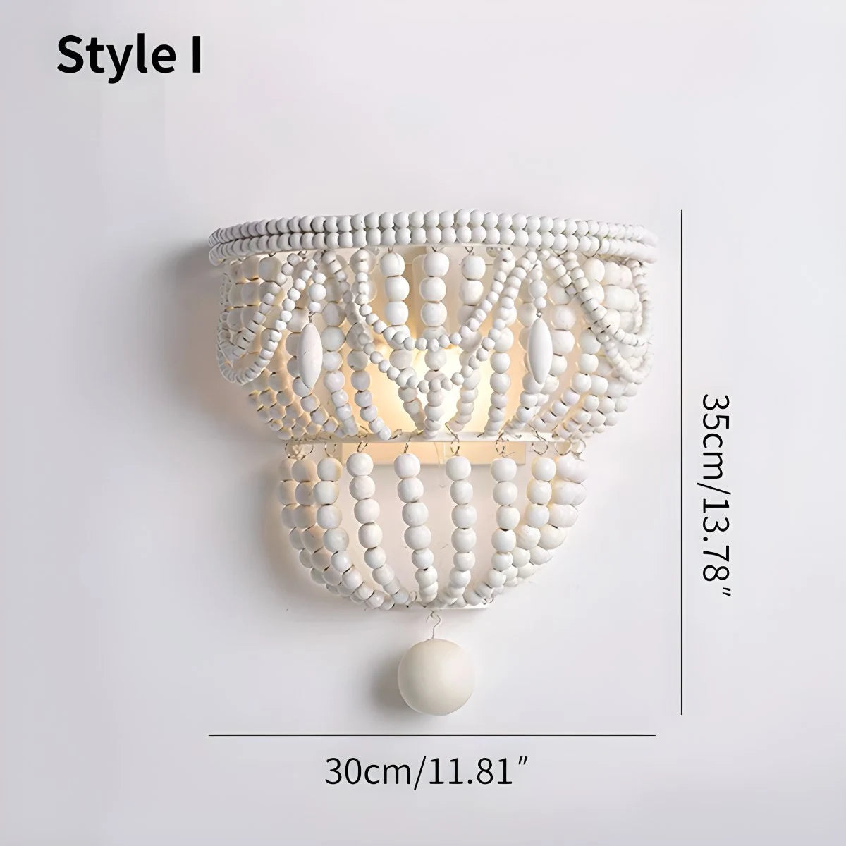 Antizer Retro Wooden Bead Chandelier for Dining Room