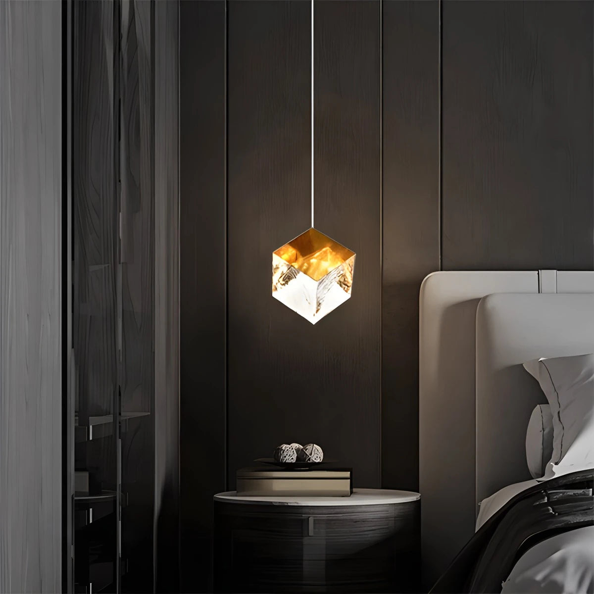 Antizer Ice Cube Textured Glass Chandelier