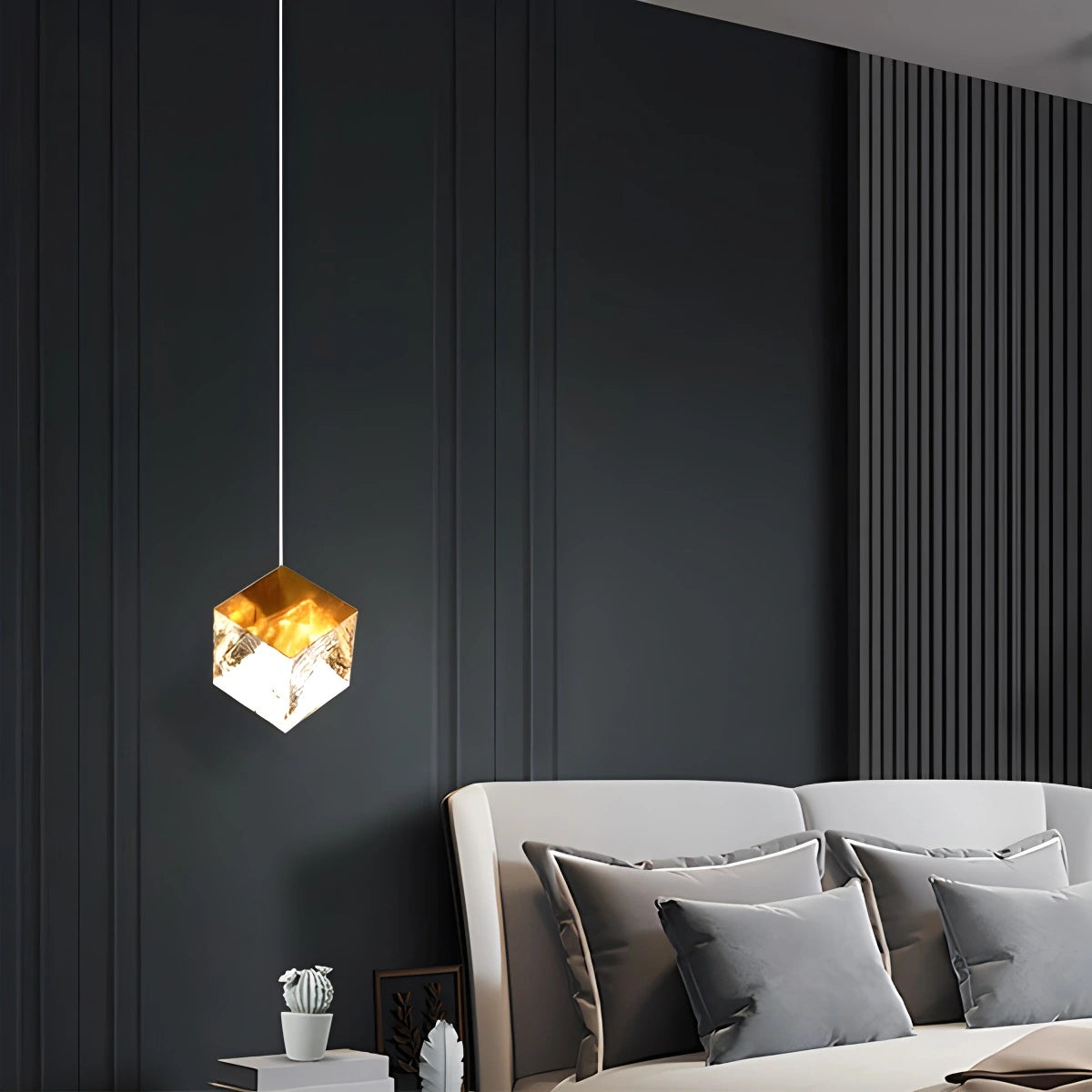 Antizer Ice Cube Textured Glass Chandelier