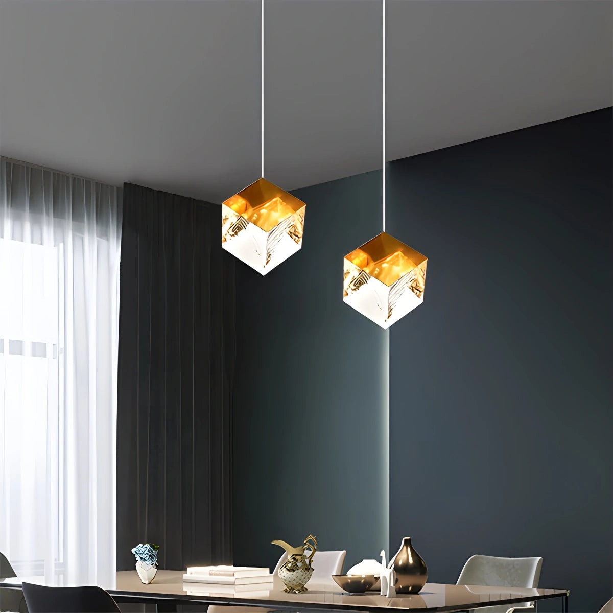 Antizer Ice Cube Textured Glass Chandelier