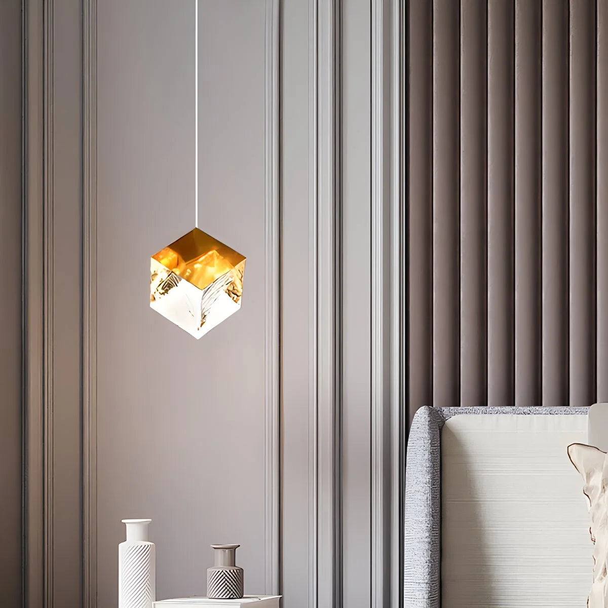Antizer Ice Cube Textured Glass Chandelier