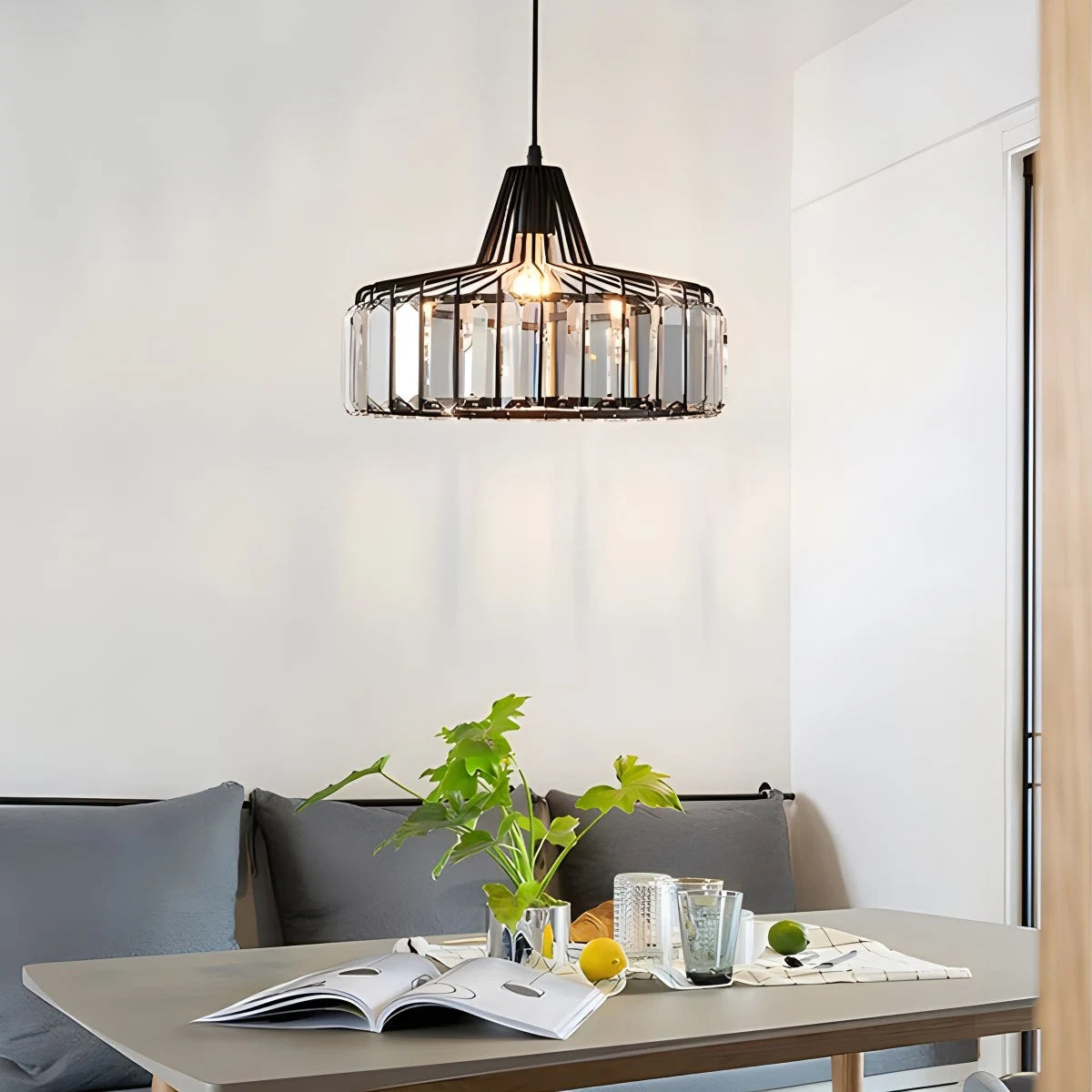 Antizer Modern Iron Art Glass Pendant Lamp for Kitchen