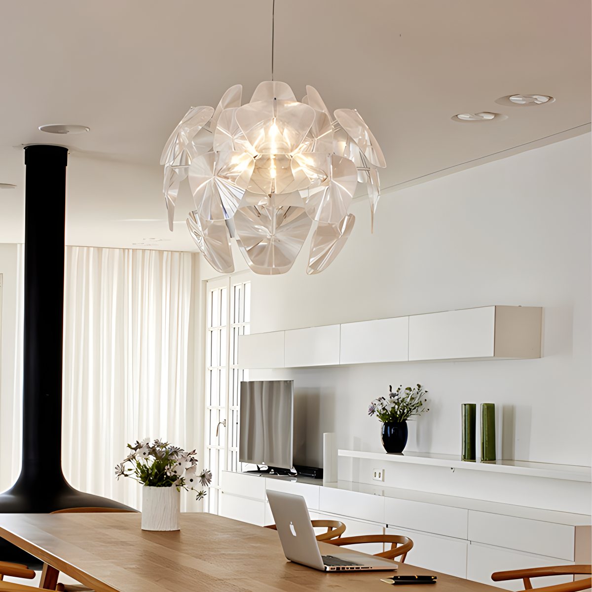 Italian Luceplan Luxury Pinecone Pendant Light