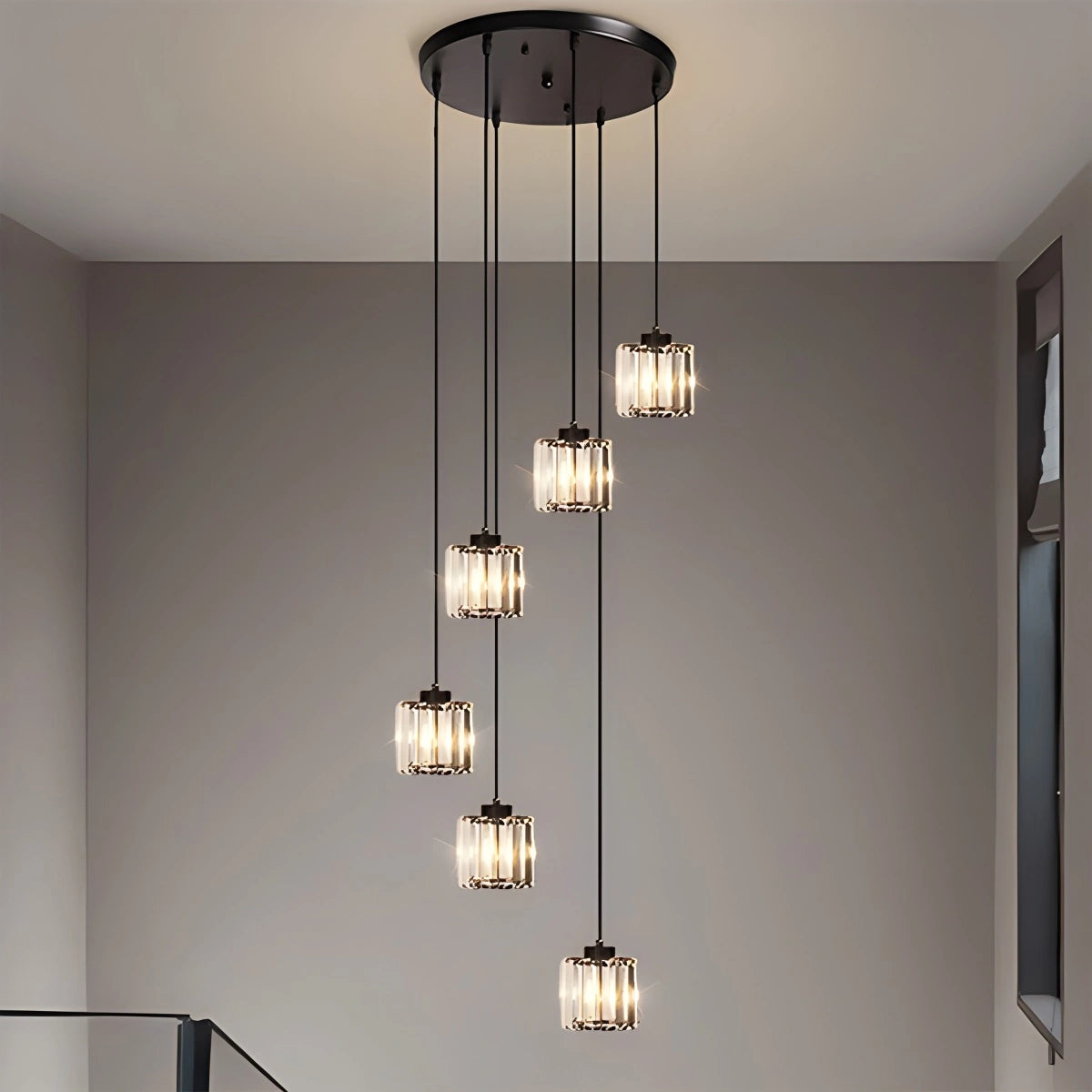 Antizer Kristy Modern Minimalist Glass Chandelier