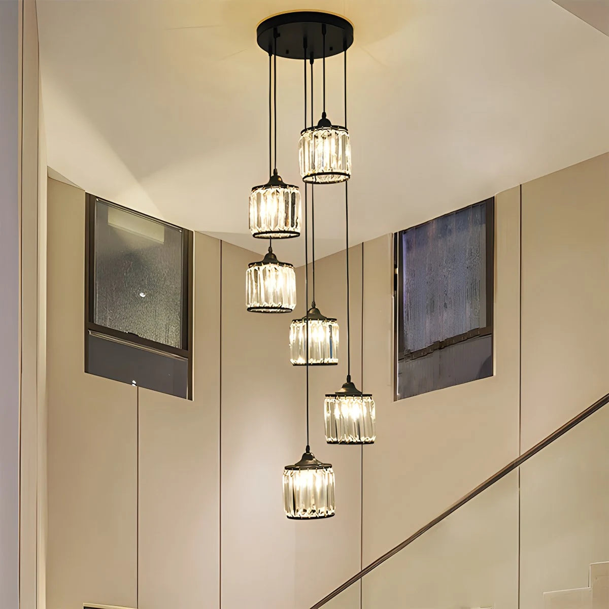 Antizer Kristy Modern Minimalist Glass Chandelier