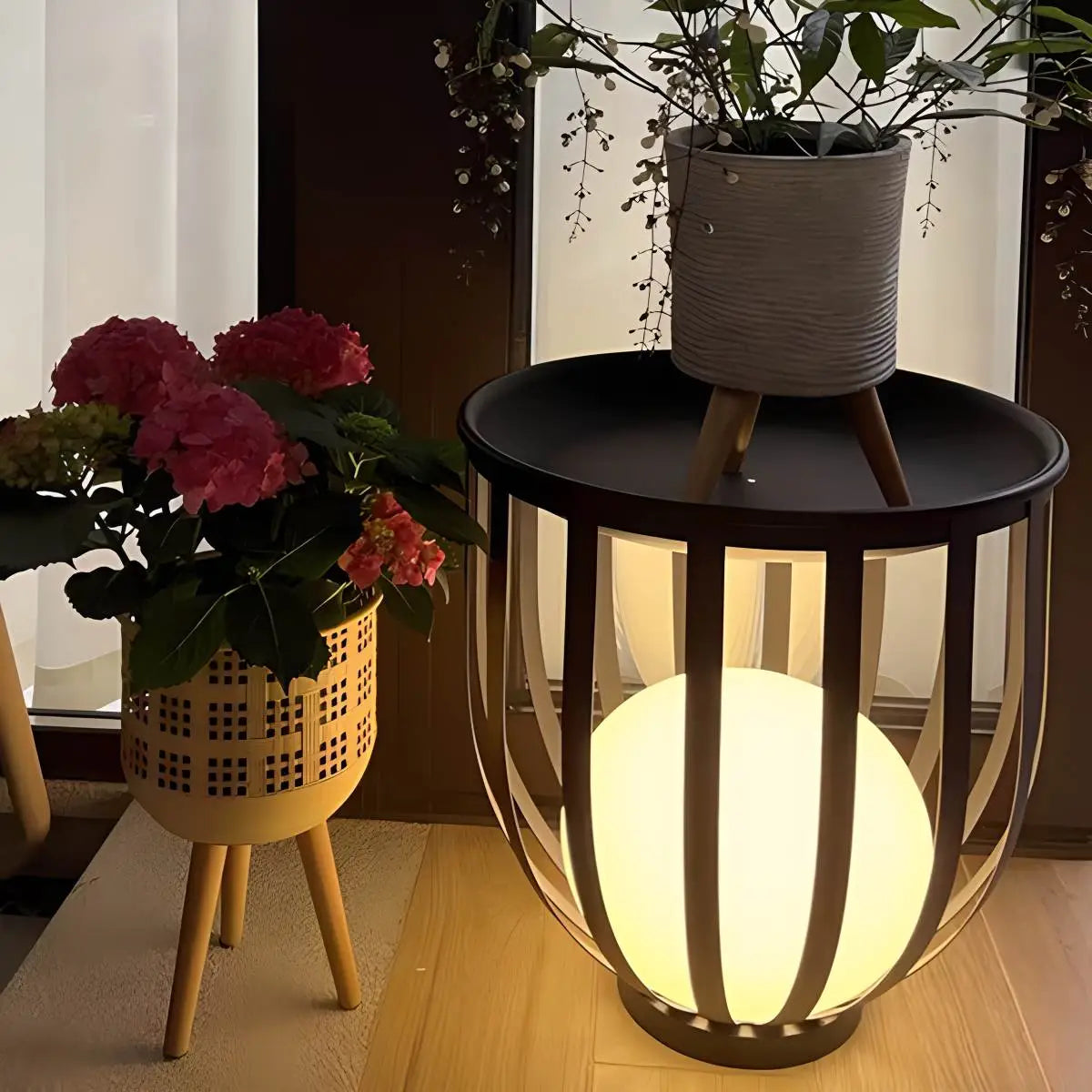 Antizer Solar Flower Stand Outdoor Floor Lamp