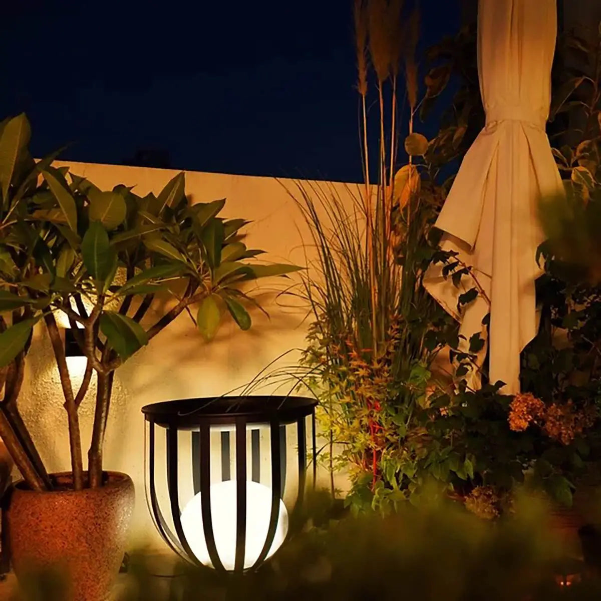 Antizer Solar Flower Stand Outdoor Floor Lamp