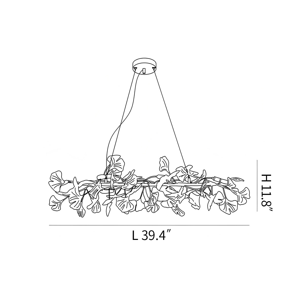 Antizer Ginkgo Chandelier M for Dining Table