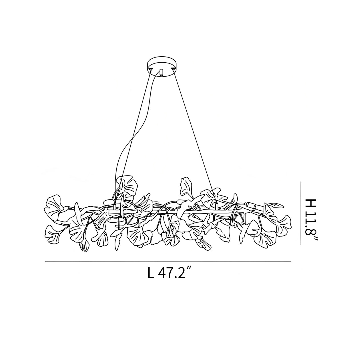 Antizer Ginkgo Chandelier M for Dining Table