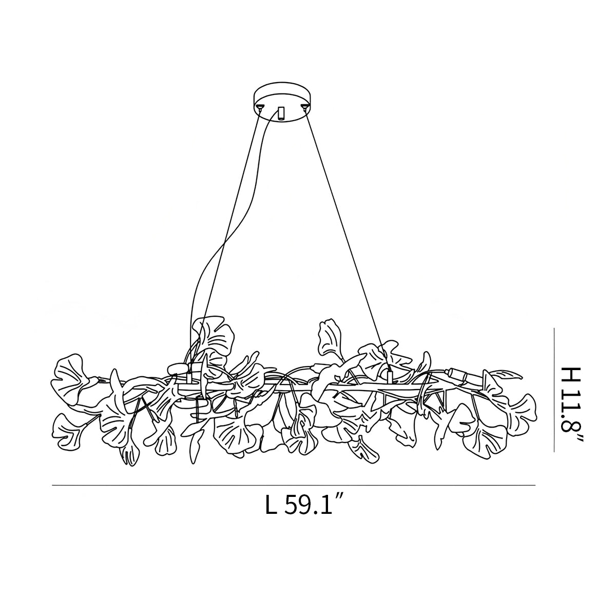 Antizer Ginkgo Chandelier M for Dining Table