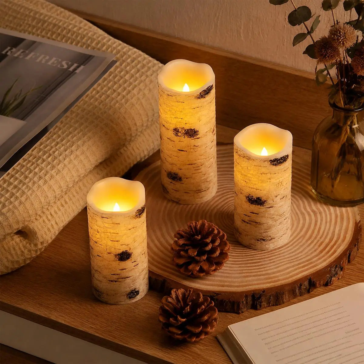 Antizer LED Flameless Paraffin Candle