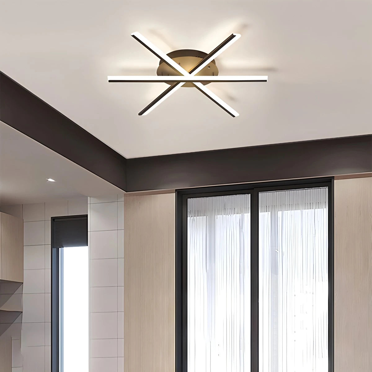 Antizer LED Strip Fan-Shaped Ceiling Lamp