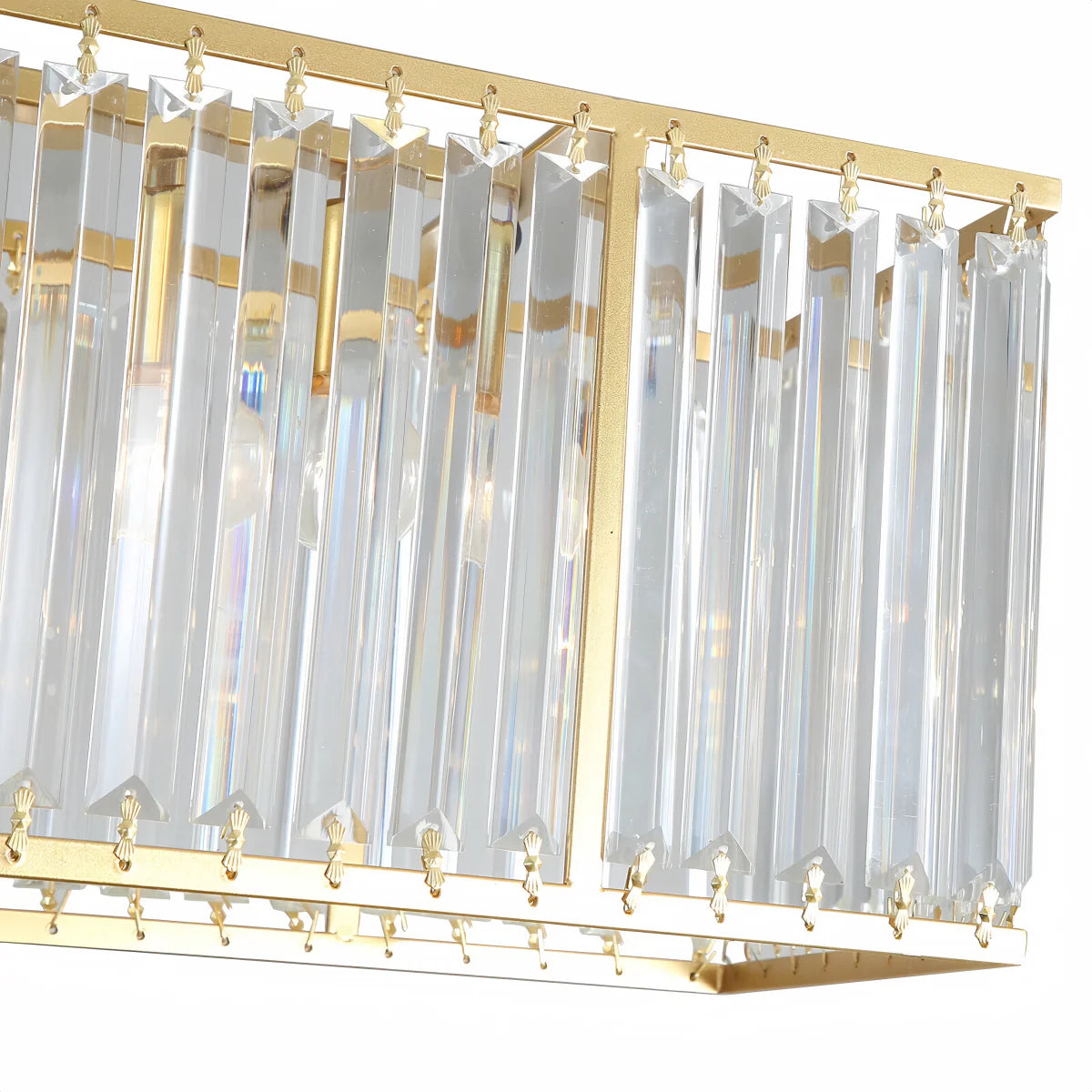 Antizer Modern Luxury Glass Linear Chandelier