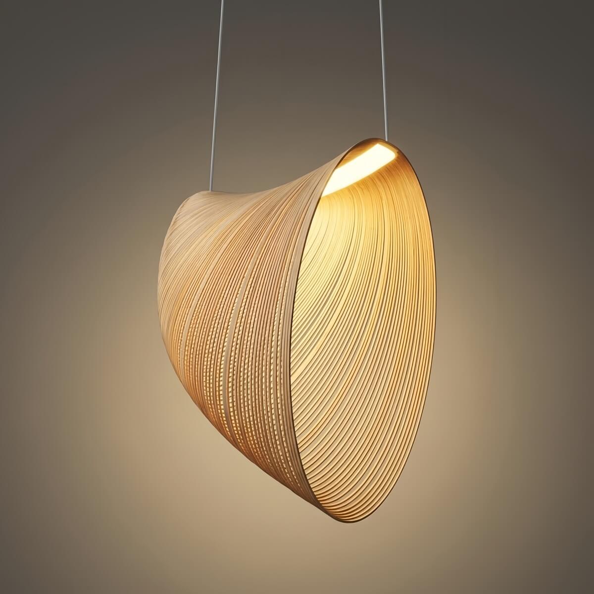 Antizer Art Irregular Wooden Deco Pendant Light