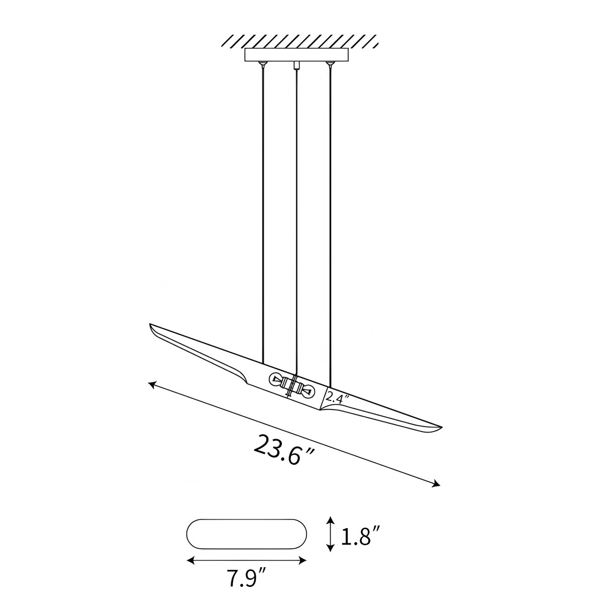 Antizer Coltrane Pipe Pendant Lamp for Dining Room