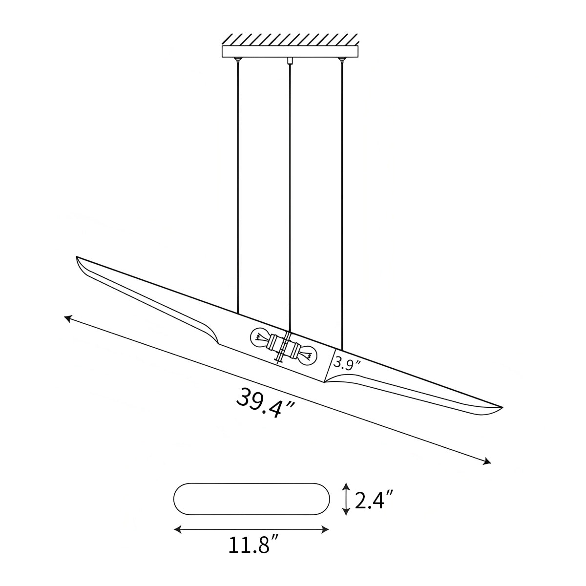 Antizer Coltrane Pipe Pendant Lamp for Dining Room