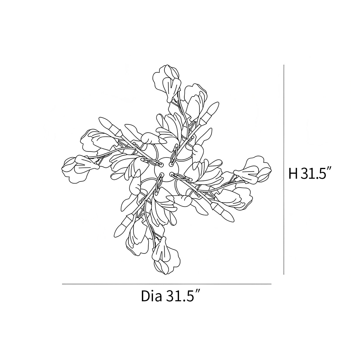 Antizer Ginkgo Flowers Wall Lamp for Living Room
