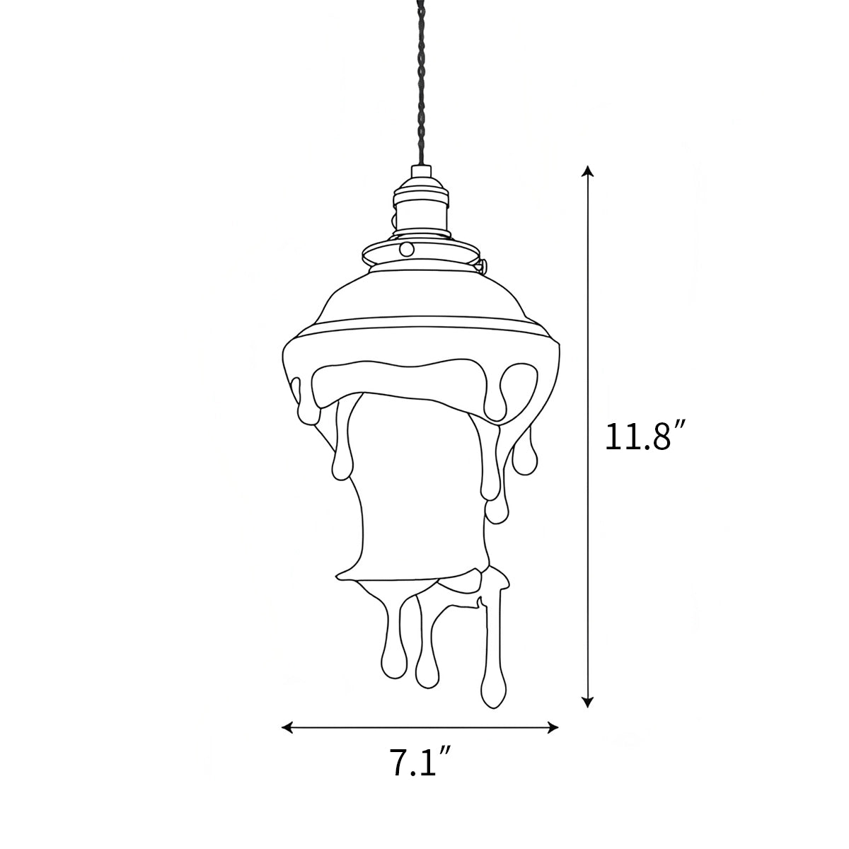 Antizer Water Droplets Resin Pendant Lamp for Bedside
