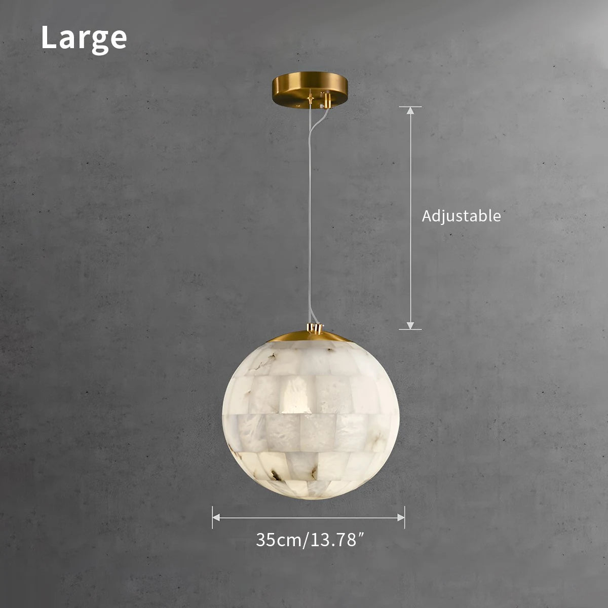 Antizer Modern Creative Spliced Ball Spanish Alabaster Pendant Light