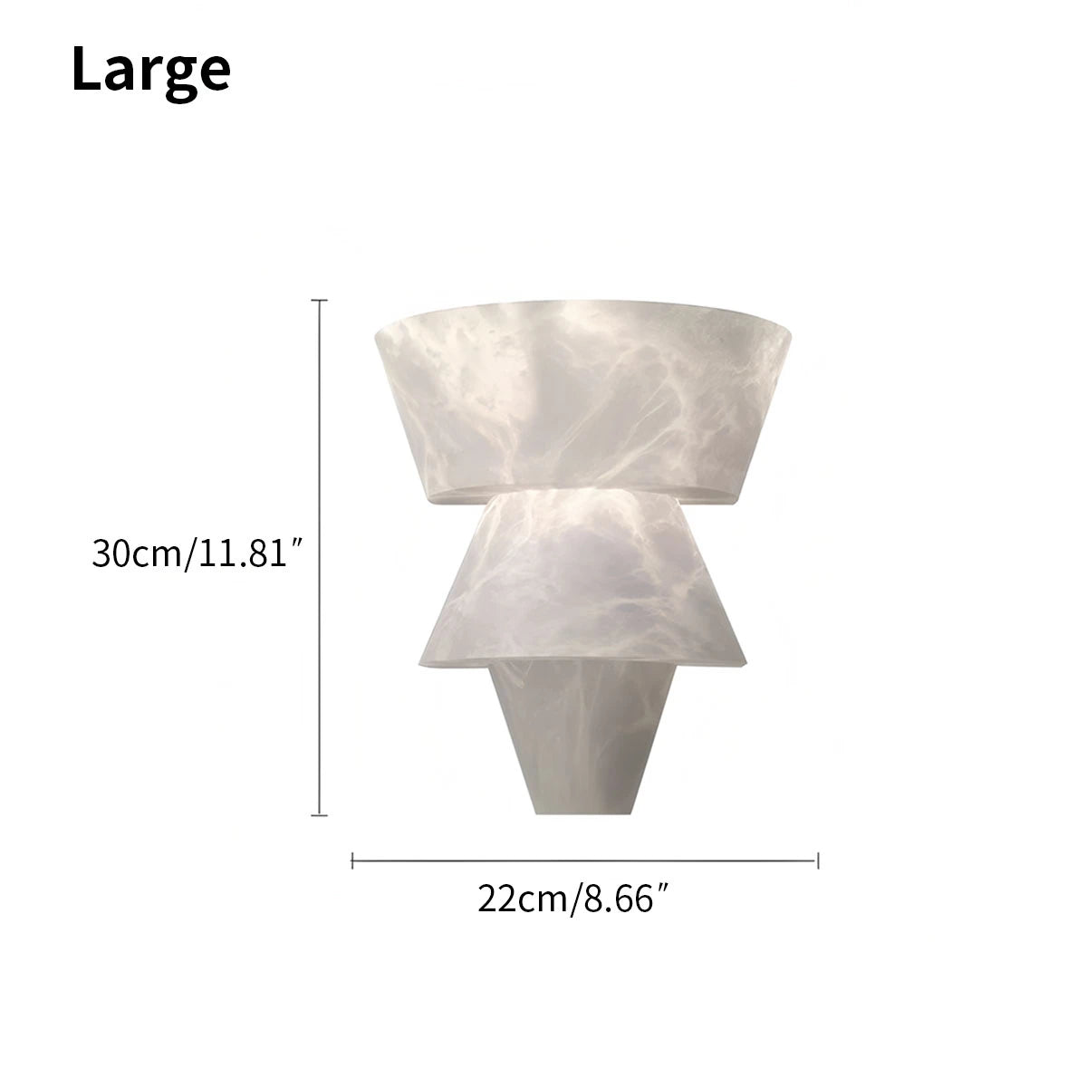 Antizer Cone Splicing Spanish Alabaster Wall Sconce