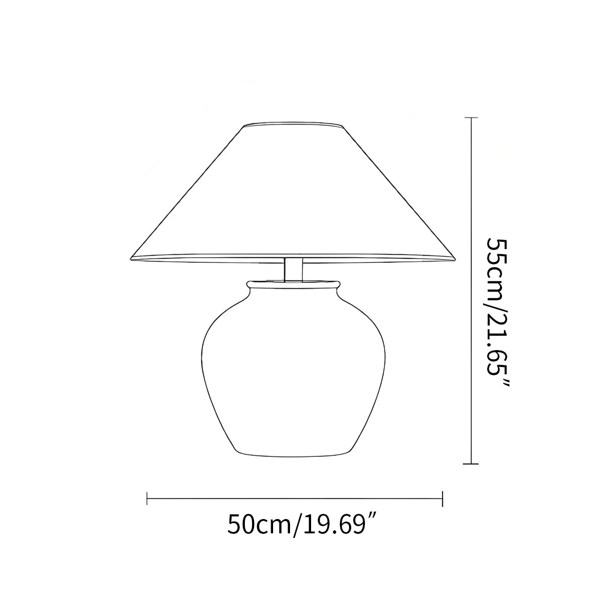 Antizer Retro Ceramic Jar Table Lamp