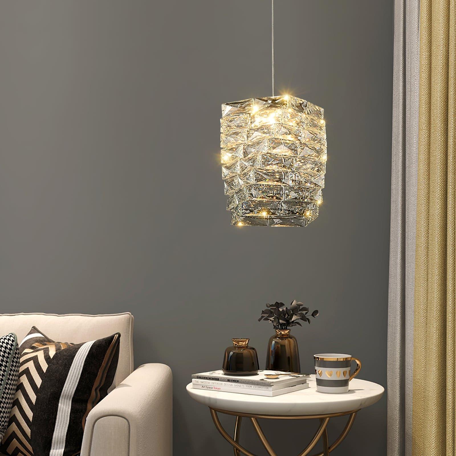 Elegant Crystal LED Pendant Lamp Chandelier for Modern Home Decor Lighting