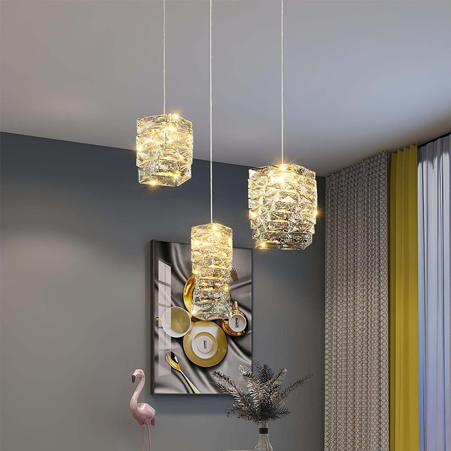 Elegant Crystal LED Pendant Lamp Chandelier for Modern Home Decor Lighting