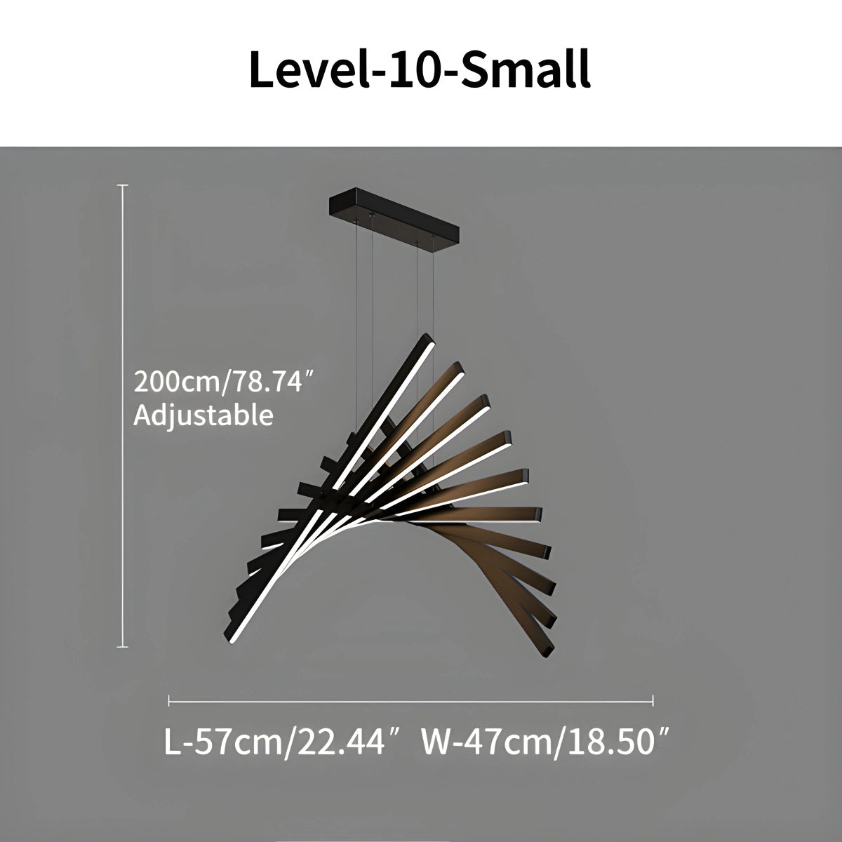 Antizer Linear Fish Bone Modeling Chandelier