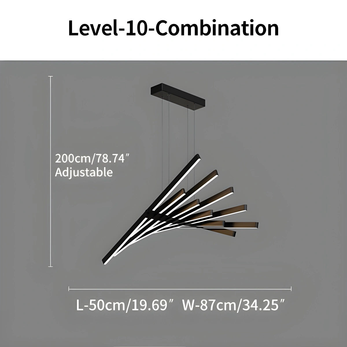 Antizer Linear Fish Bone Modeling Chandelier