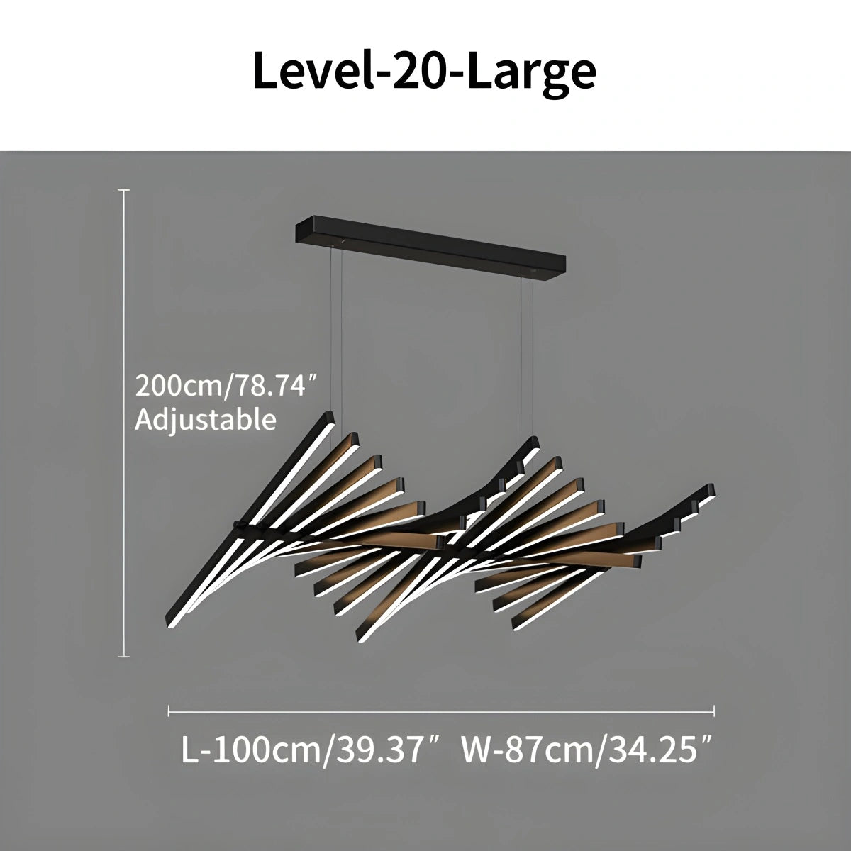 Antizer Linear Fish Bone Modeling Chandelier