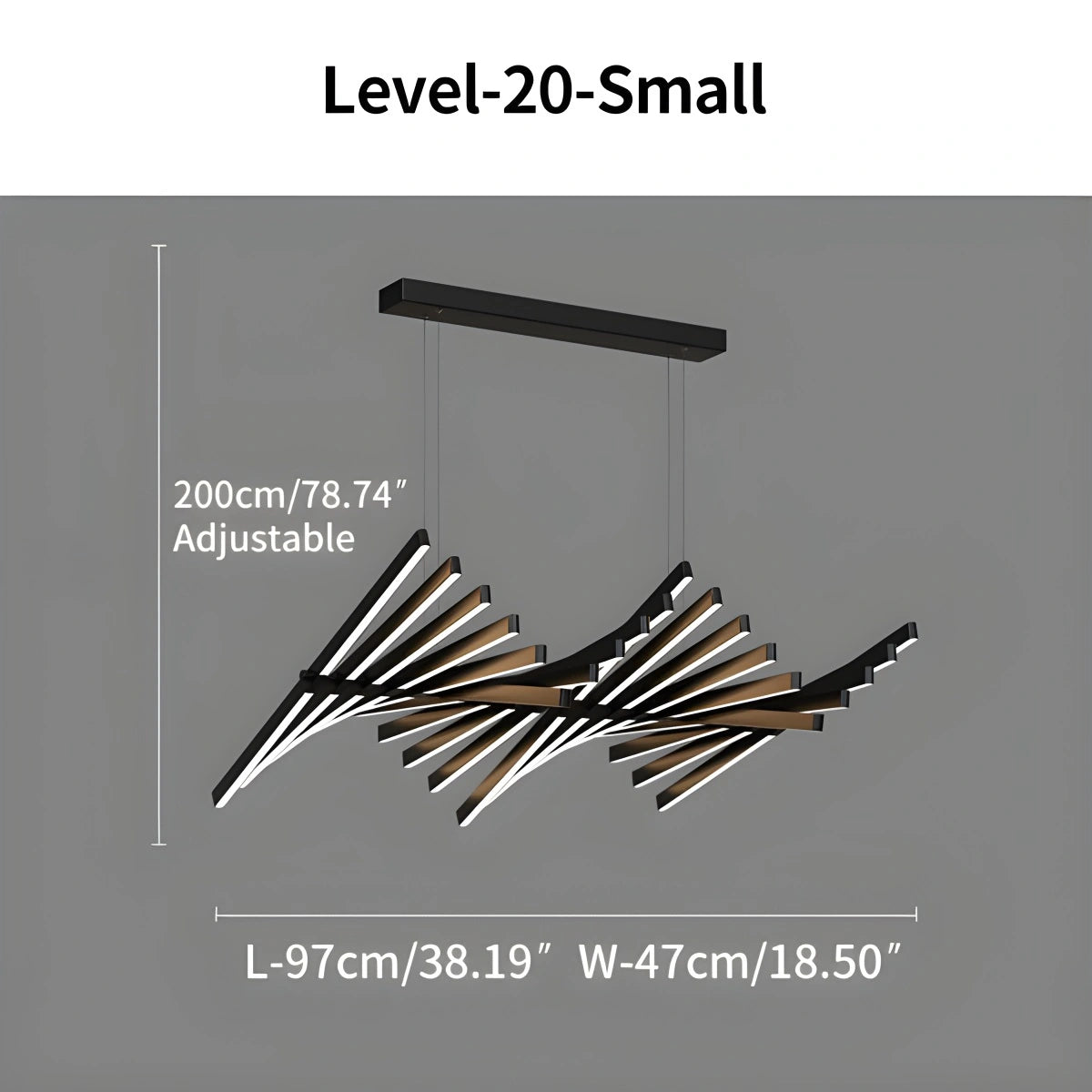 Antizer Linear Fish Bone Modeling Chandelier