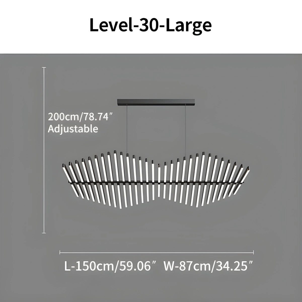 Antizer Linear Fish Bone Modeling Chandelier