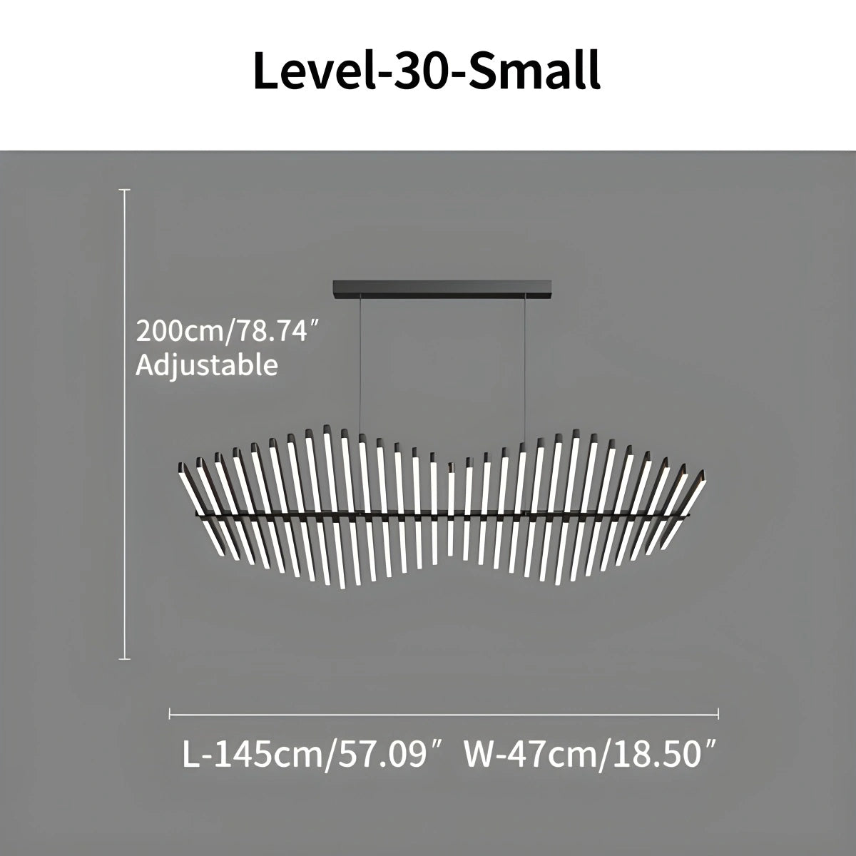 Antizer Linear Fish Bone Modeling Chandelier