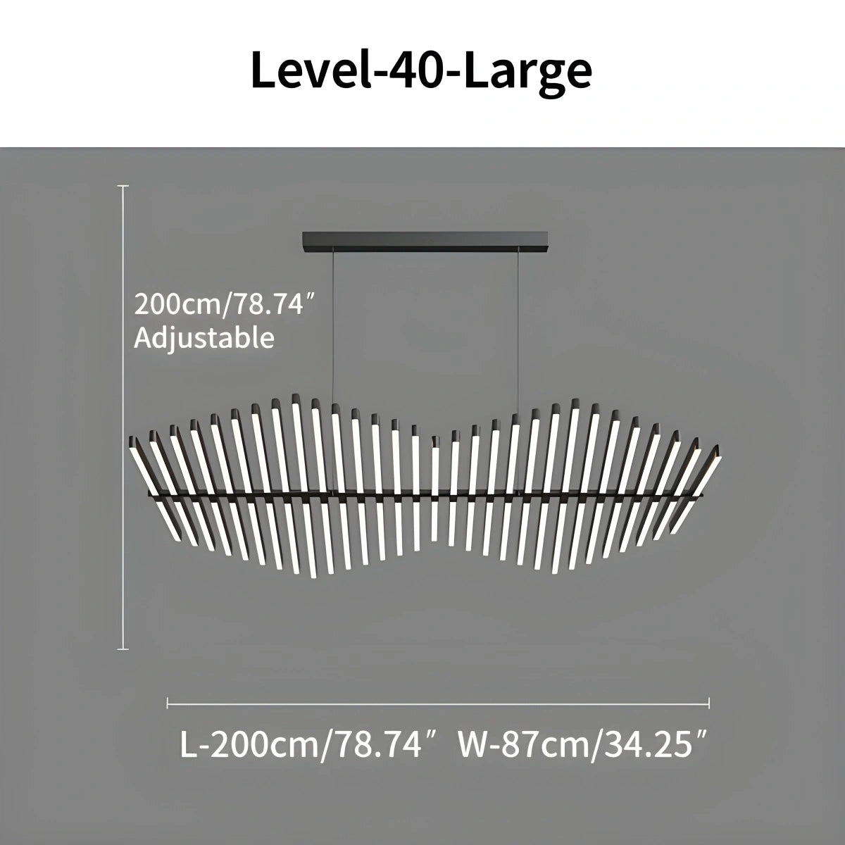 Antizer Linear Fish Bone Modeling Chandelier
