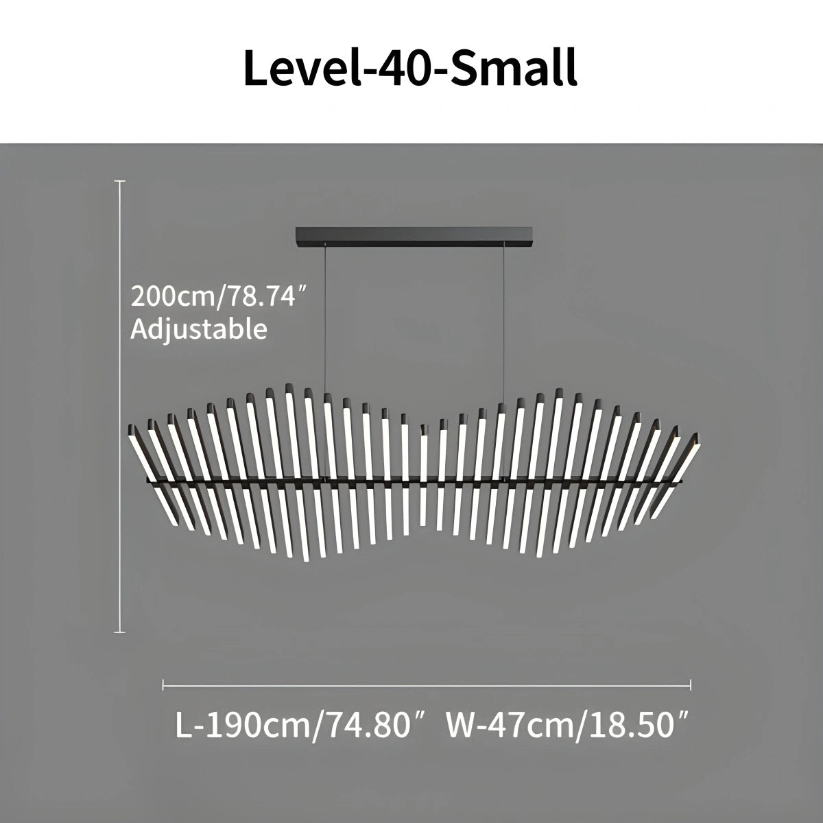 Antizer Linear Fish Bone Modeling Chandelier