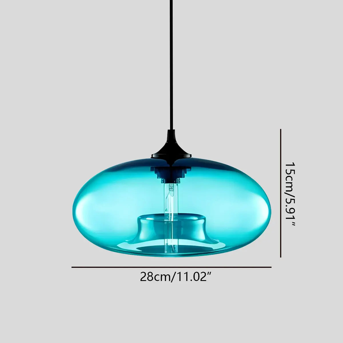 Antizer Colorful Glass Pendant Light for Dining Area