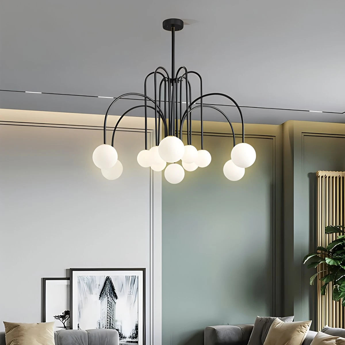 Antizer Avi Double Layer Glass Chandelier