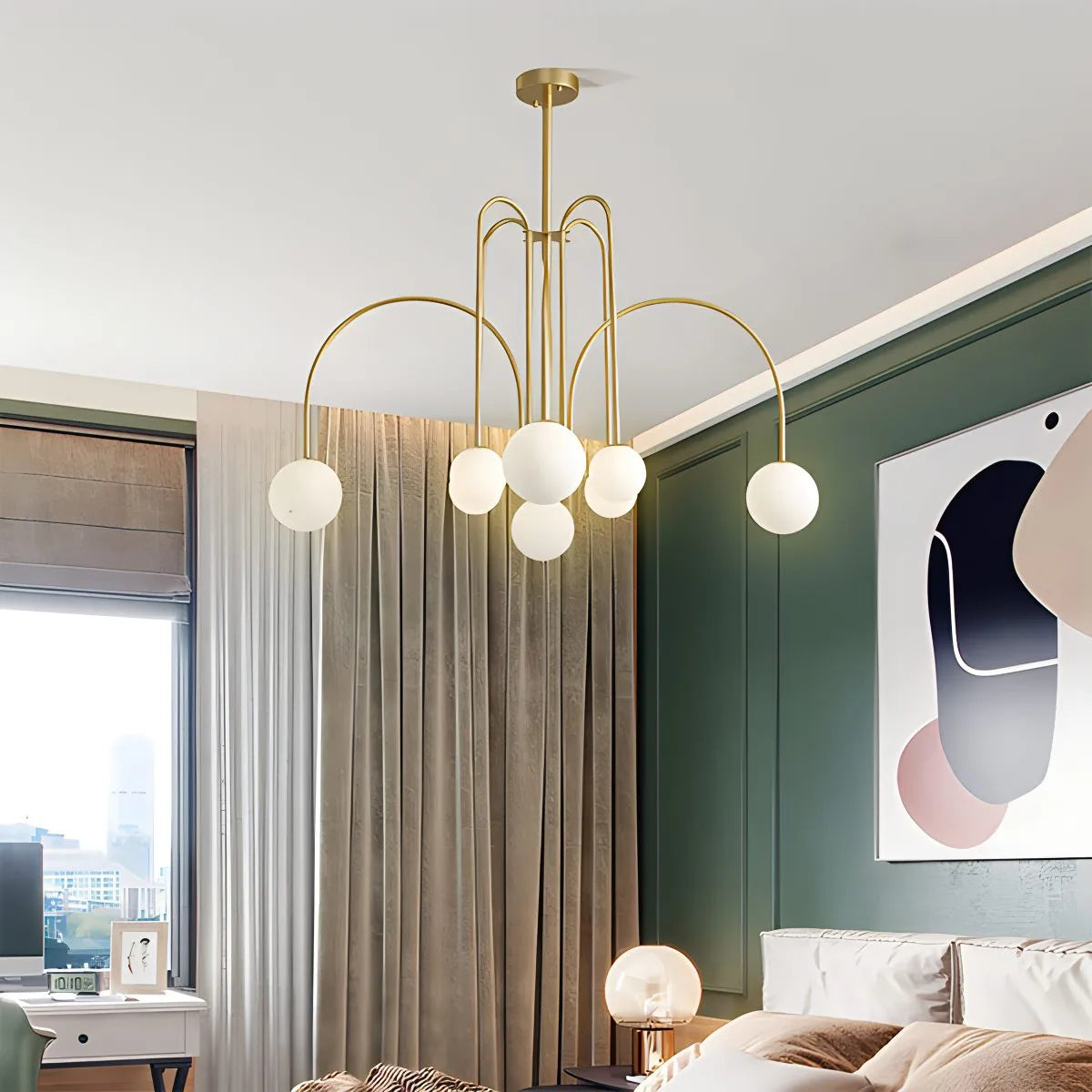 Antizer Avi Double Layer Glass Chandelier