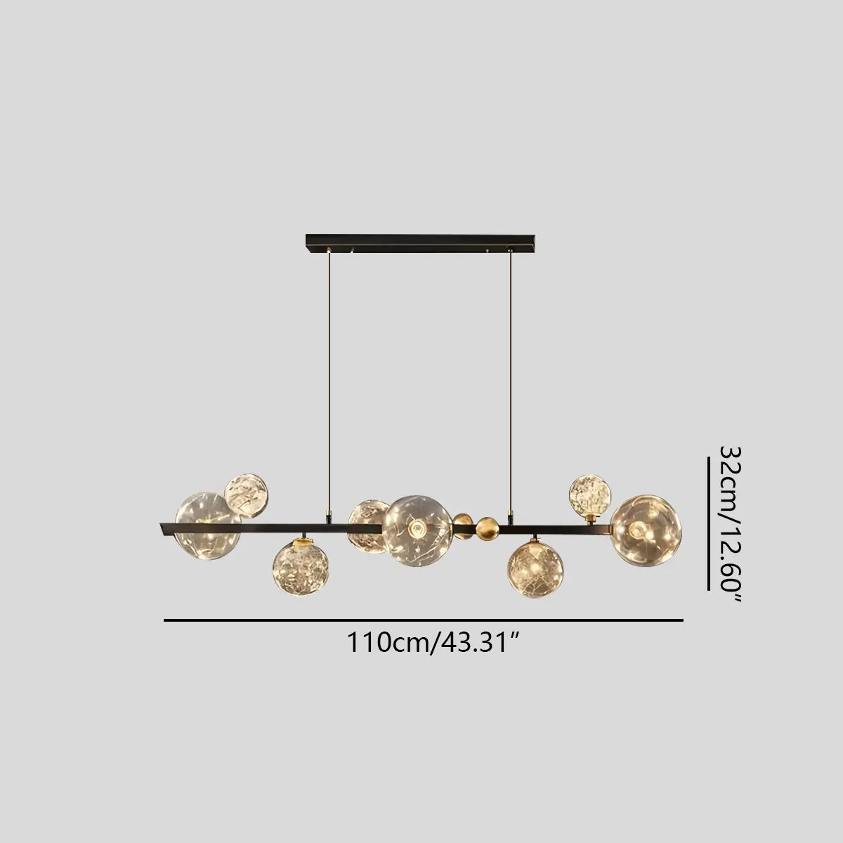 Antizer Robina Bubble Glass Chandelier for Living Room