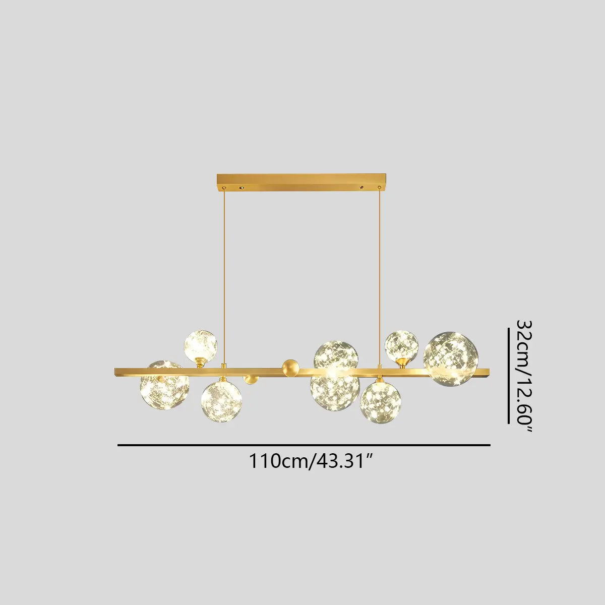 Antizer Robina Bubble Glass Chandelier for Living Room