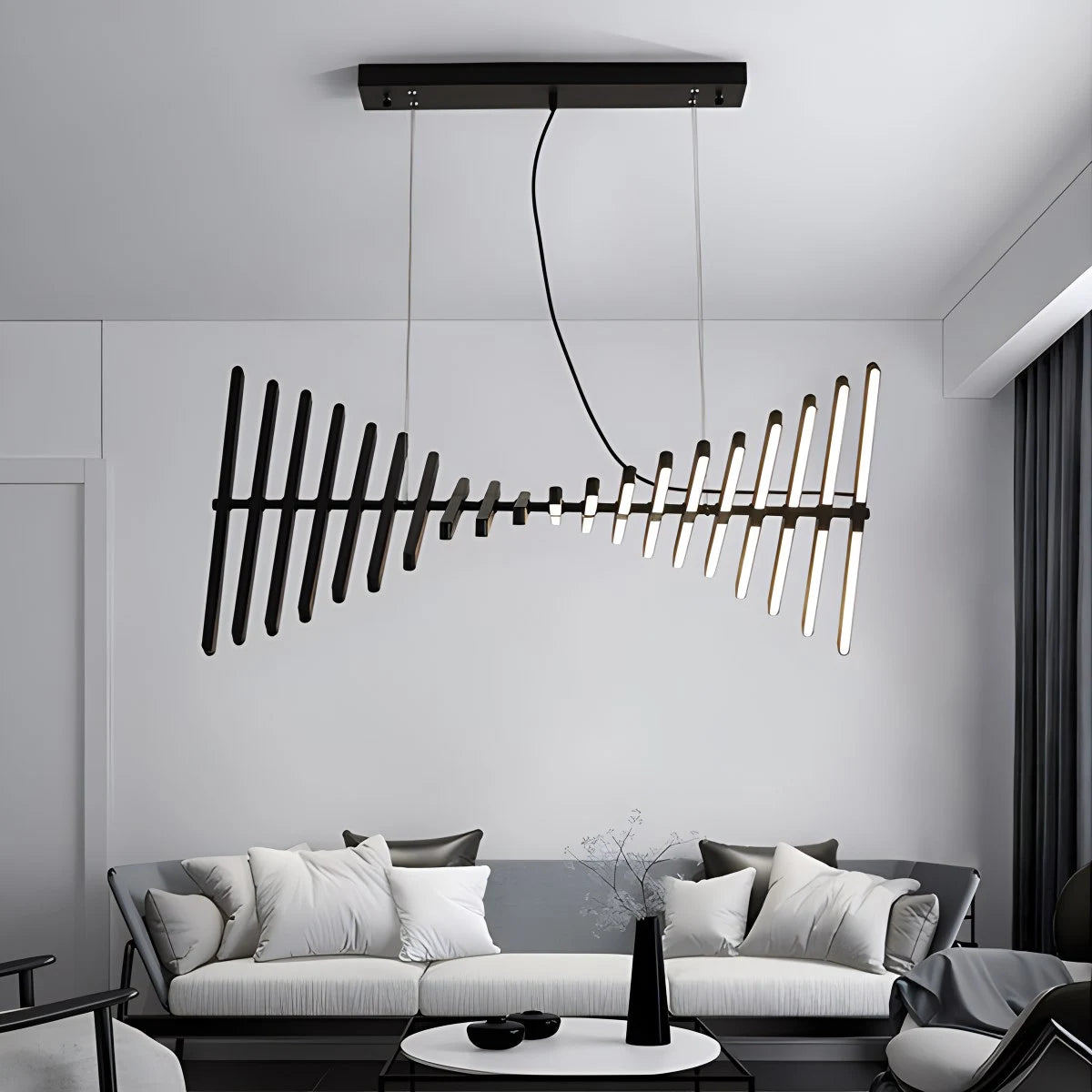 Antizer Linear Fish Bone Modeling Chandelier