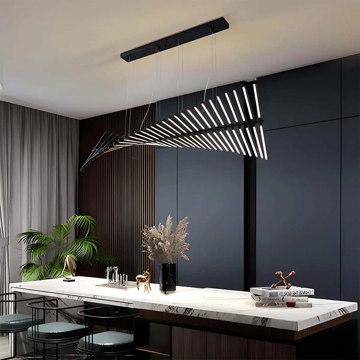 Antizer Linear Fish Bone Modeling Chandelier