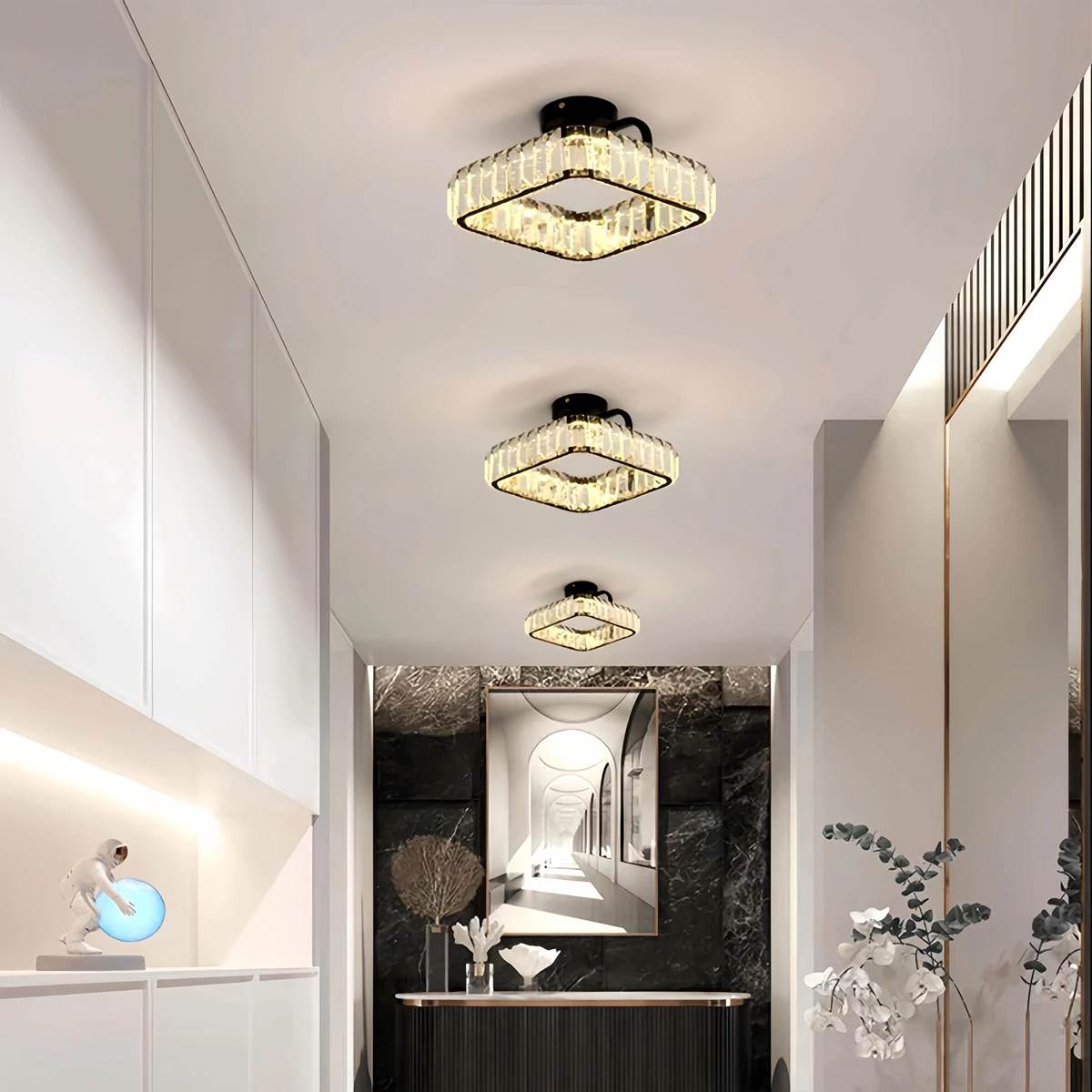 Antizer Loft Crystal Ceiling Lamp for Living Room