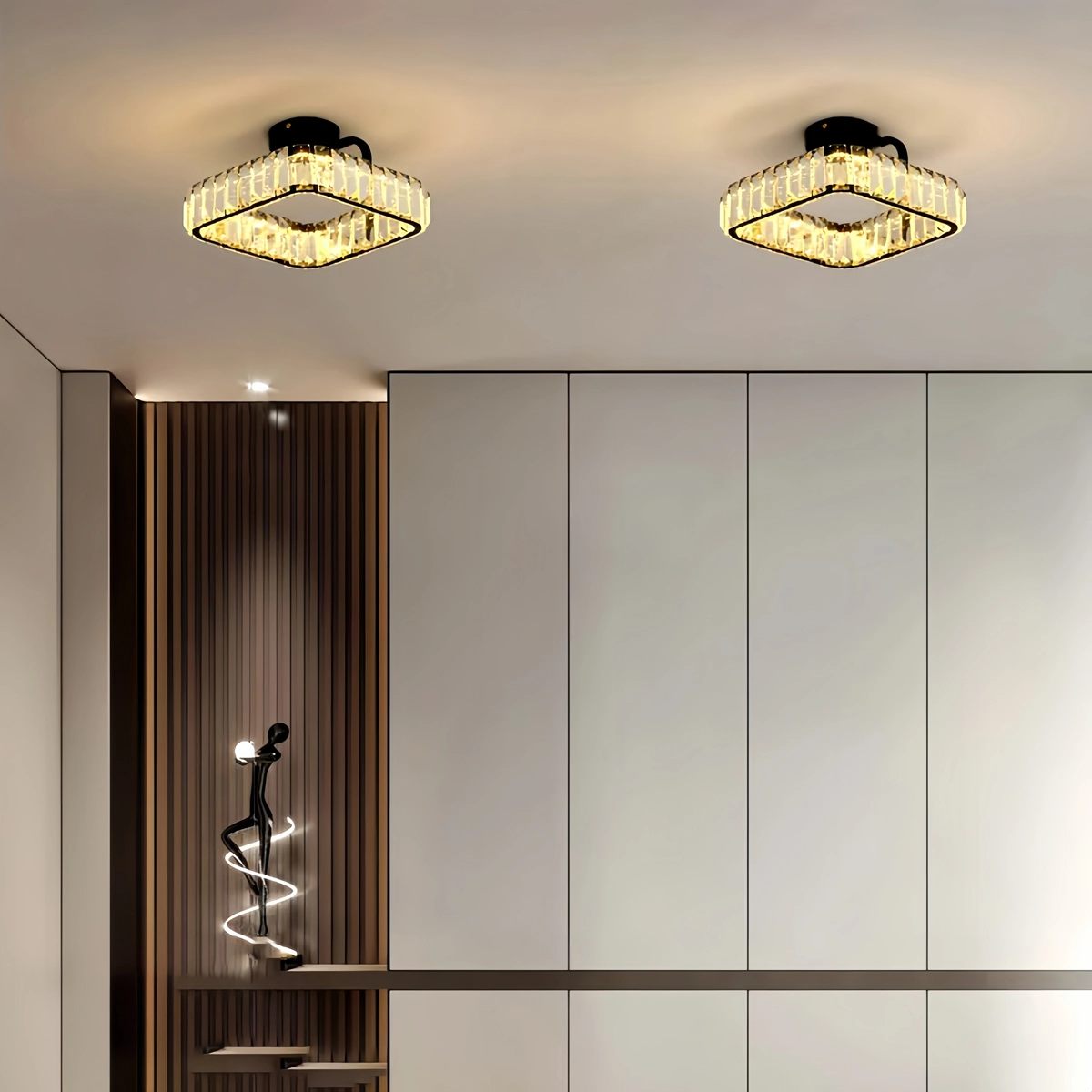 Antizer Loft Crystal Ceiling Lamp for Living Room