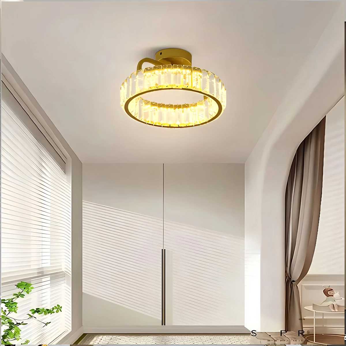 Antizer Loft Crystal Ceiling Lamp for Living Room